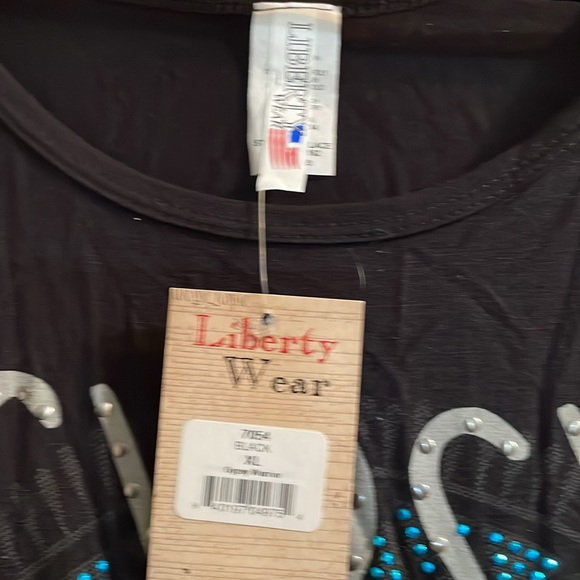 Cute, black, lace T-shirt. Size XL. Says gypsy Warrior on the front. - Picture 2 of 3